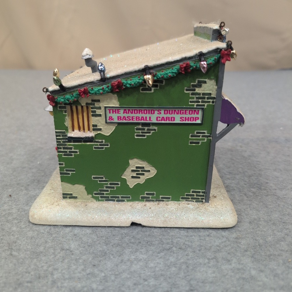 The Simpsons Android's Dungeon Baseball Card Shop Christmas Village Building - Picture 5 of 7